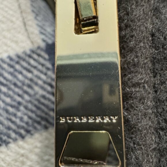 Burberry Brit Wool Toggle Duffle Coat Hood US2/XS Pine Green Nova Check Gold Zip - Picture 10 of 16